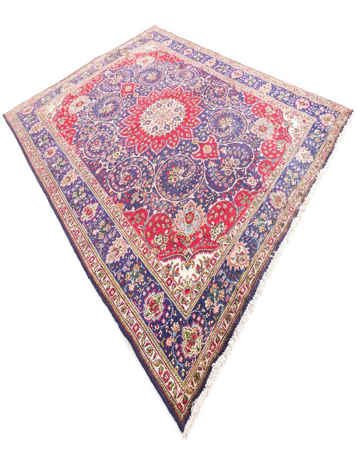 Detail image of  9' x 11' 8  Hand Knotted Tabriz Persian Wool Rug