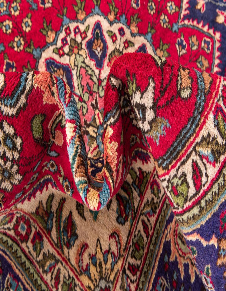 Detail image of  9' x 11' 8  Hand Knotted Tabriz Persian Wool Rug