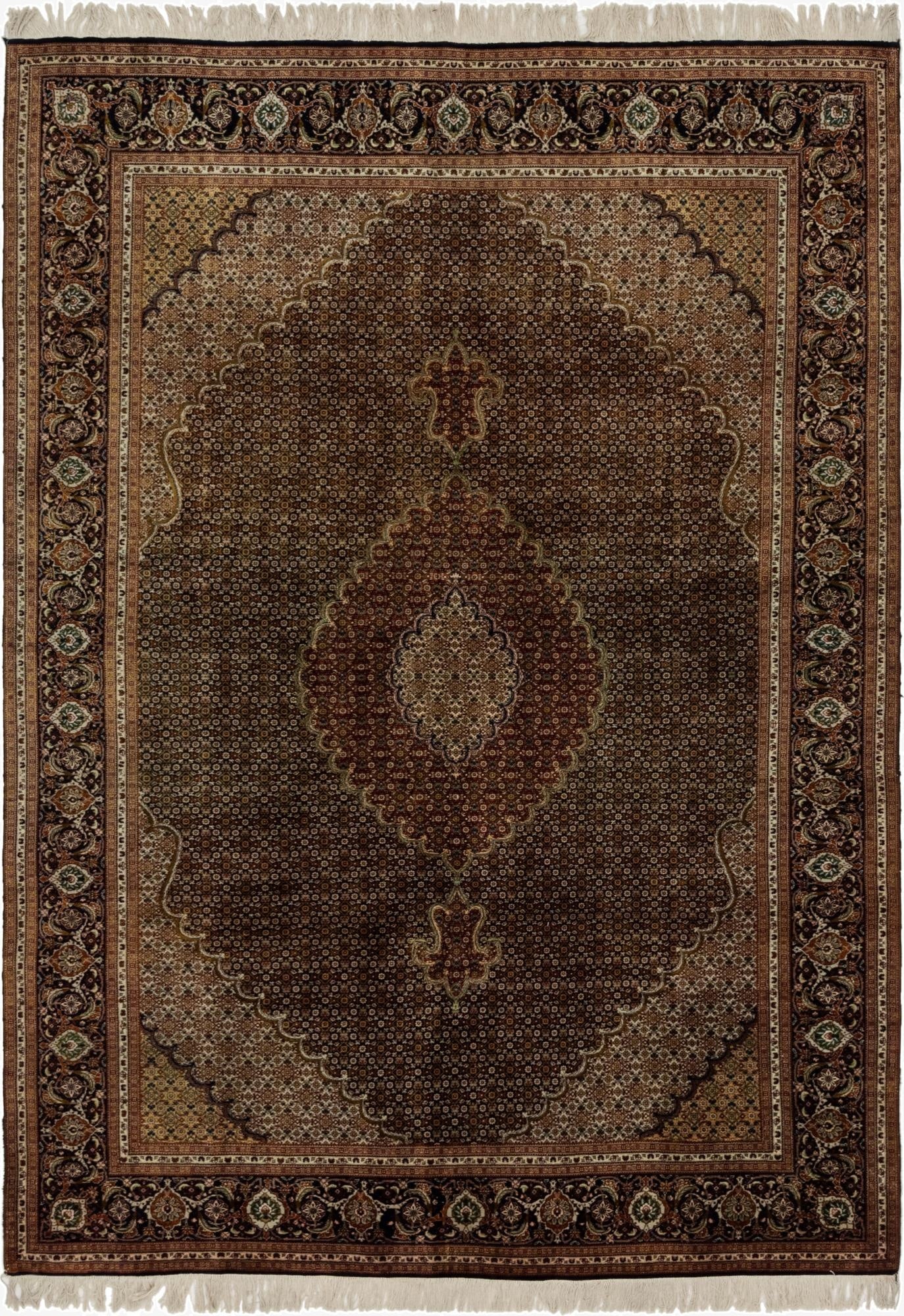  6' 9 x 9' 6  Hand Knotted Tabriz Persian Rug