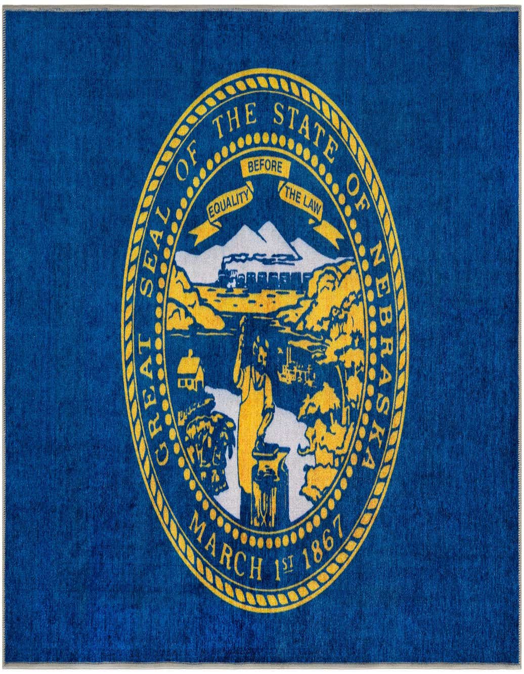 Primary image  8' x 11' Nebraska The Flag Collection Rug