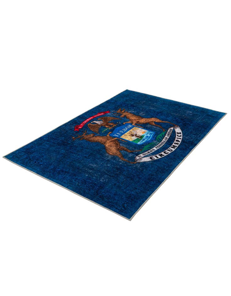 Detail image of  4' x 6' Michigan The Flag Collection Rug