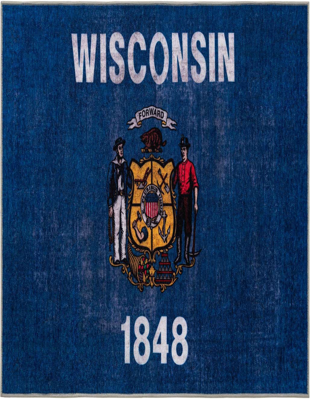 Primary image  2' x 3' Wisconsin The Flag Collection Rug