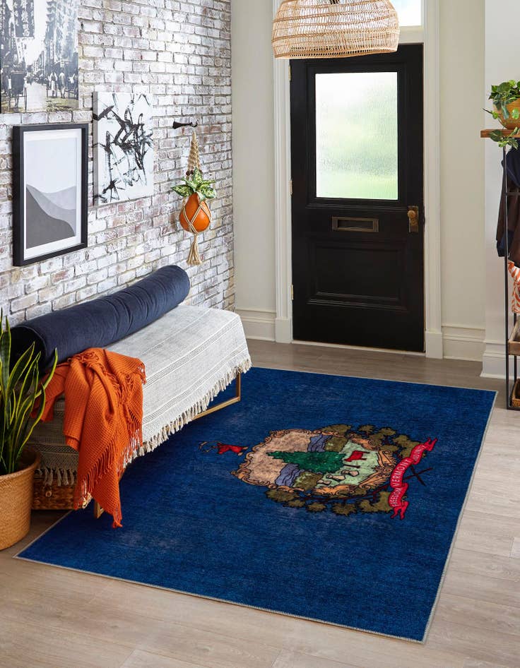 Detail image of  2' x 3' Vermont The Flag Collection Rug