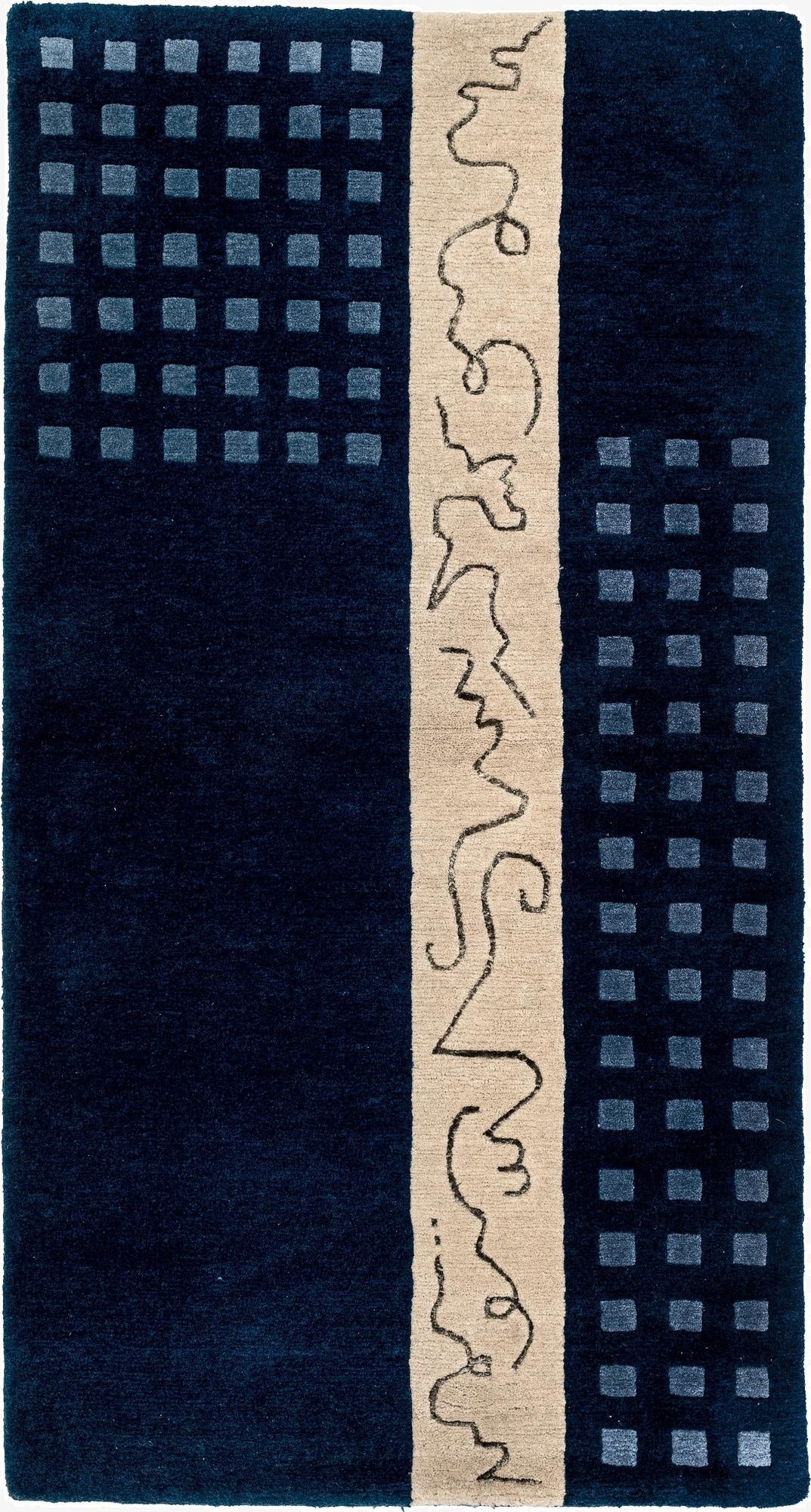  2' 6 x 4' 7  Hand Knotted Tibet Wool Rug