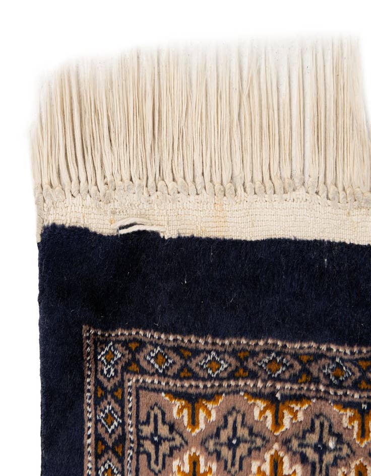 Detail image of  6' 3 x 9' 2  Hand Knotted Torkaman Persian Rug