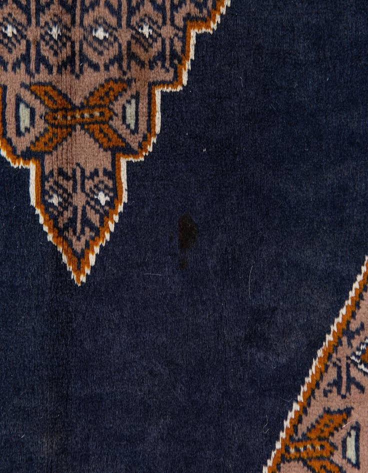 Detail image of  6' 3 x 9' 2  Hand Knotted Torkaman Persian Rug