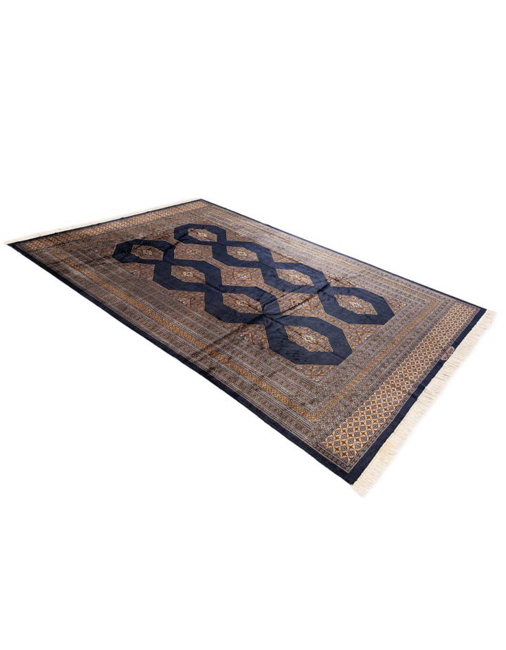 Detail image of  6' 3 x 9' 2  Hand Knotted Torkaman Persian Rug