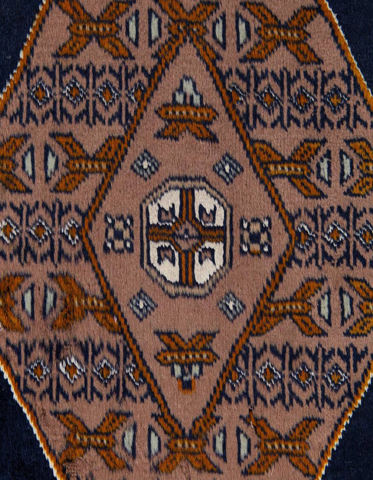 Detail image of  6' 3 x 9' 2  Hand Knotted Torkaman Persian Rug