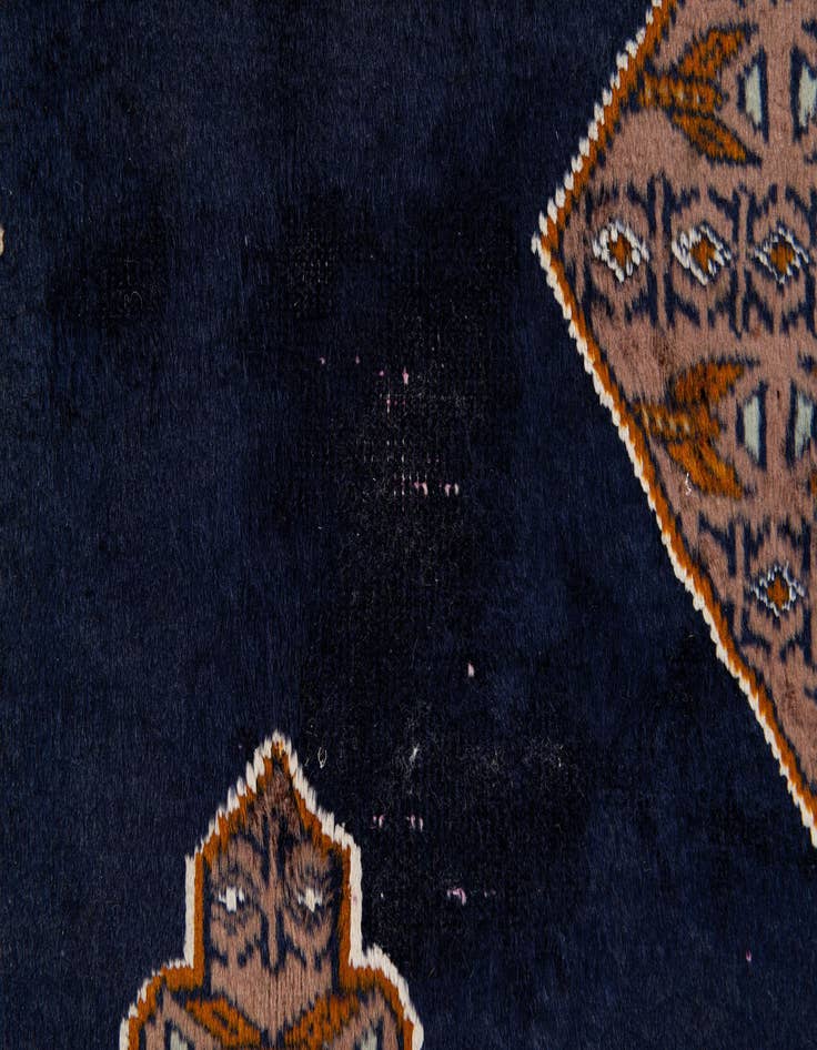 Detail image of  6' 3 x 9' 2  Hand Knotted Torkaman Persian Rug
