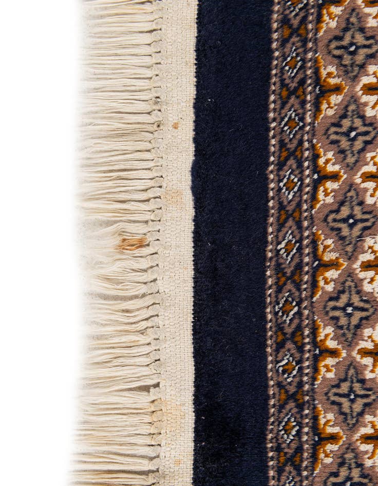 Detail image of  6' 3 x 9' 2  Hand Knotted Torkaman Persian Rug