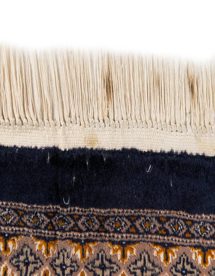 Detail image of  6' 3 x 9' 2  Hand Knotted Torkaman Persian Rug