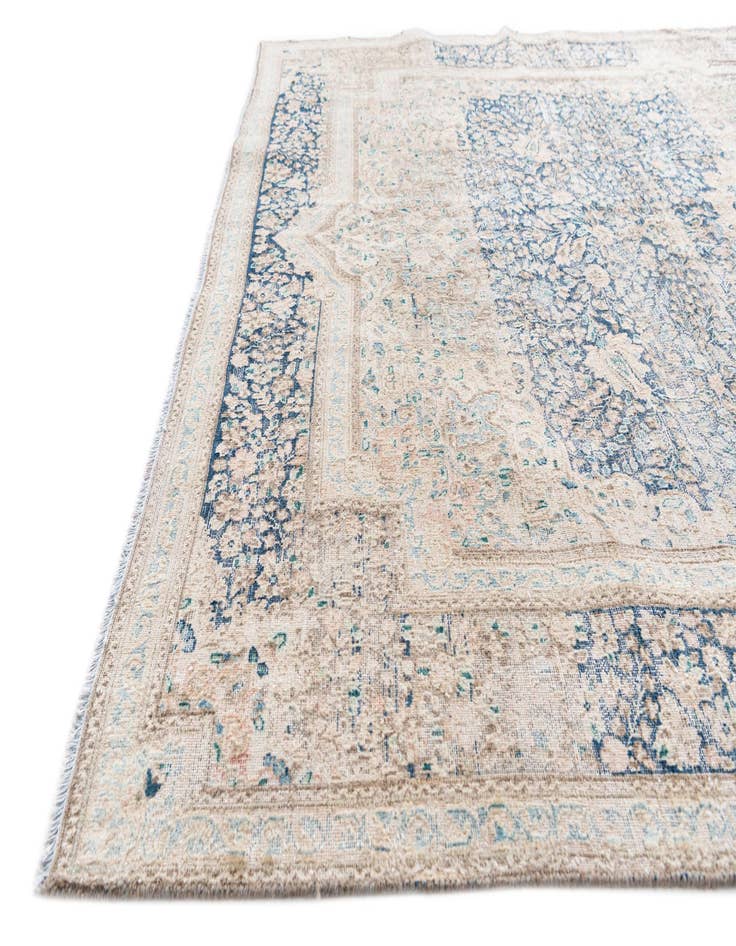 Detail image of  6' 4 x 9'  Hand Knotted Ultra Vintage Persian Wool Rug
