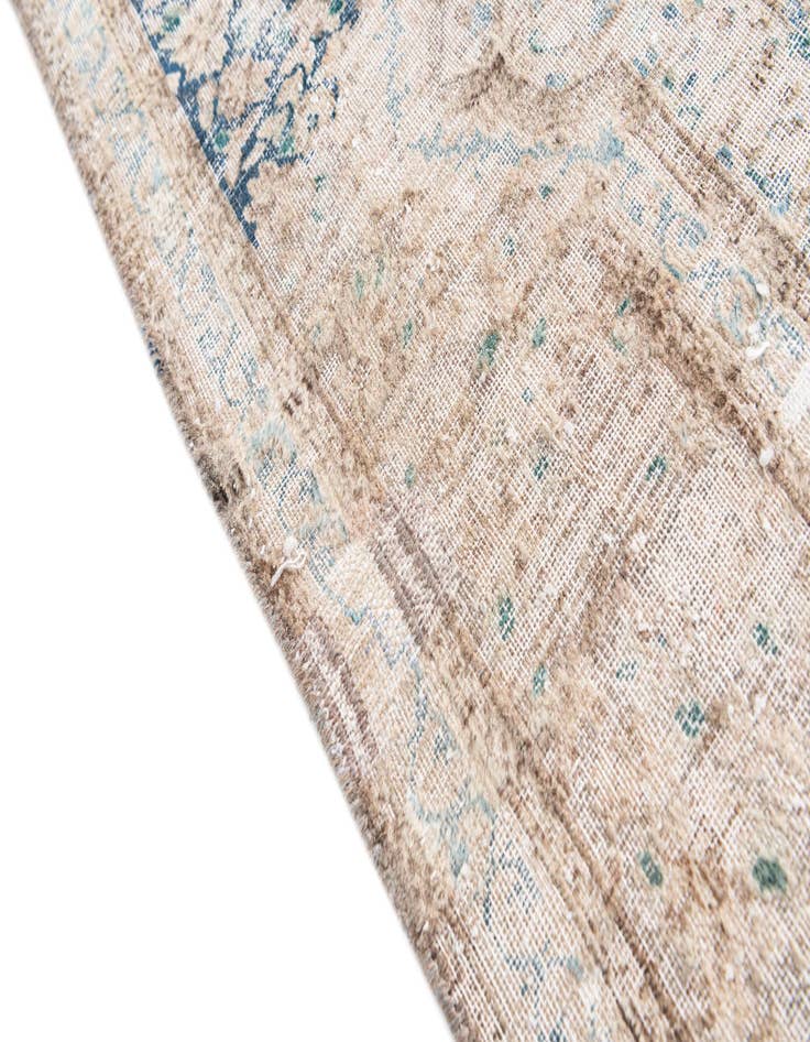 Detail image of  6' 4 x 9'  Hand Knotted Ultra Vintage Persian Wool Rug