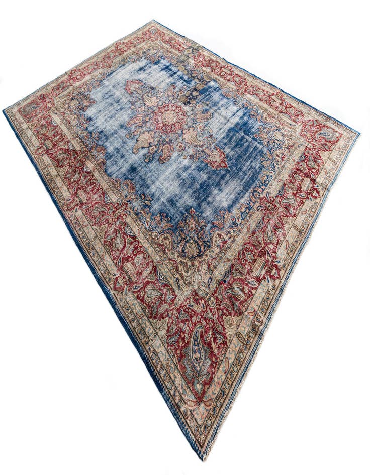 Detail image of  9' 9 x 13'  Hand Knotted Ultra Vintage Persian Wool Rug