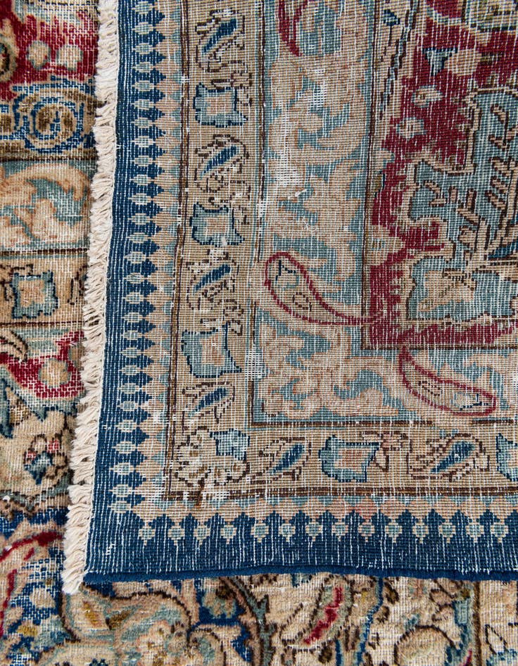 Detail image of  9' 9 x 13'  Hand Knotted Ultra Vintage Persian Wool Rug