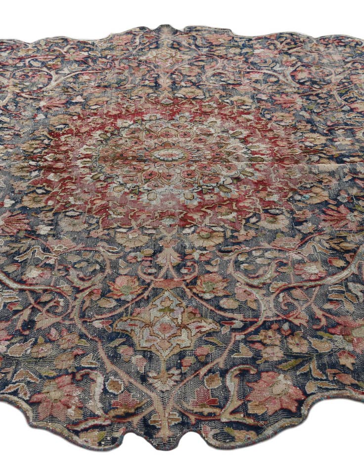 Detail image of  6' 3 x 8' 7  Hand Knotted Ultra Vintage Persian Wool Rug