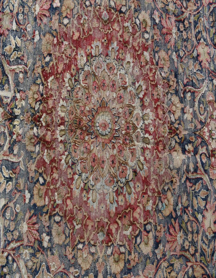 Detail image of  6' 3 x 8' 7  Hand Knotted Ultra Vintage Persian Wool Rug