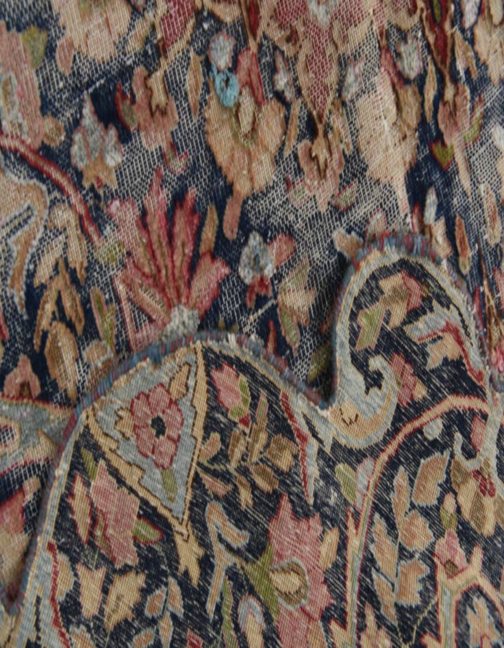 Detail image of  6' 3 x 8' 7  Hand Knotted Ultra Vintage Persian Wool Rug