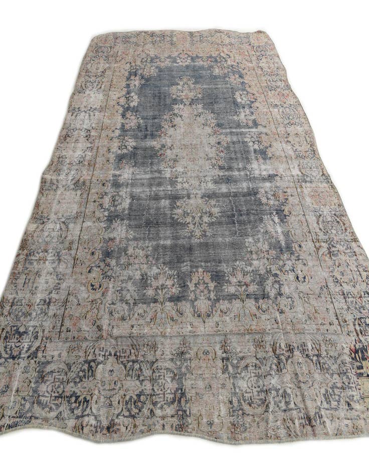 Detail image of  9' 8 x 12'  Hand Knotted Ultra Vintage Persian Wool Rug