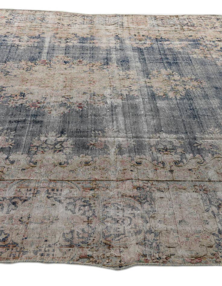 Detail image of  9' 8 x 12'  Hand Knotted Ultra Vintage Persian Wool Rug