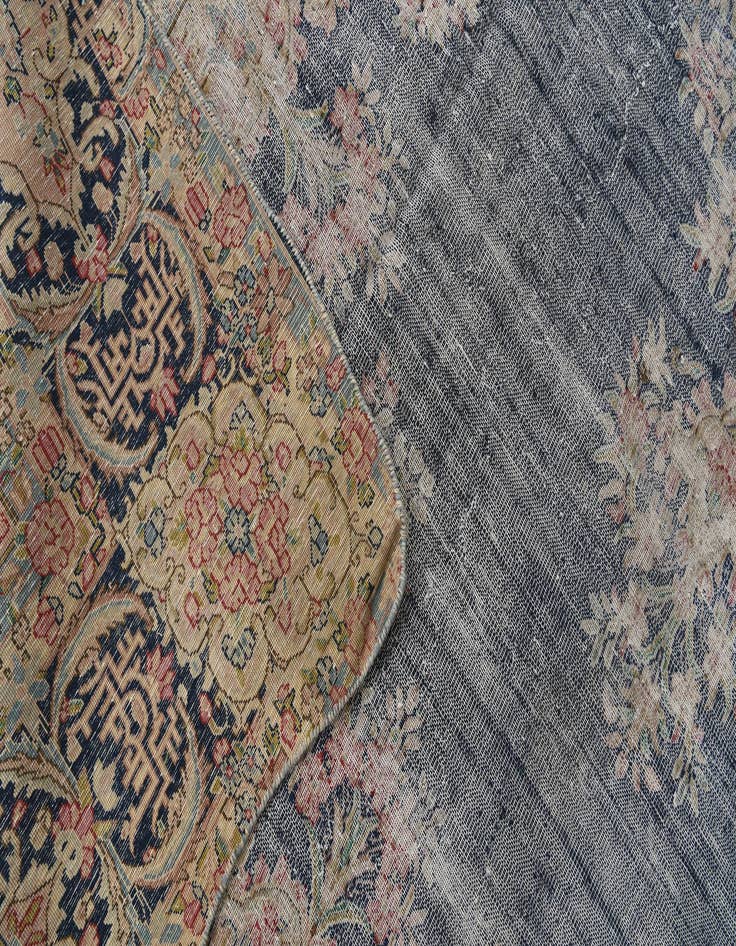 Detail image of  9' 8 x 12'  Hand Knotted Ultra Vintage Persian Wool Rug