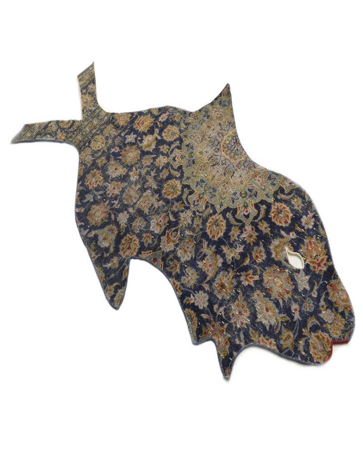 Detail image of  4' 2 x 6' 9  Hand Knotted Ultra Vintage Persian Wool Rug