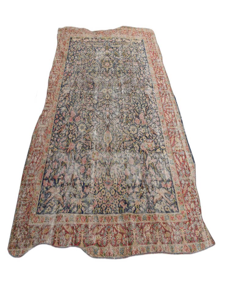 Detail image of  6' 7 x 9' 3  Hand Knotted Ultra Vintage Persian Wool Rug