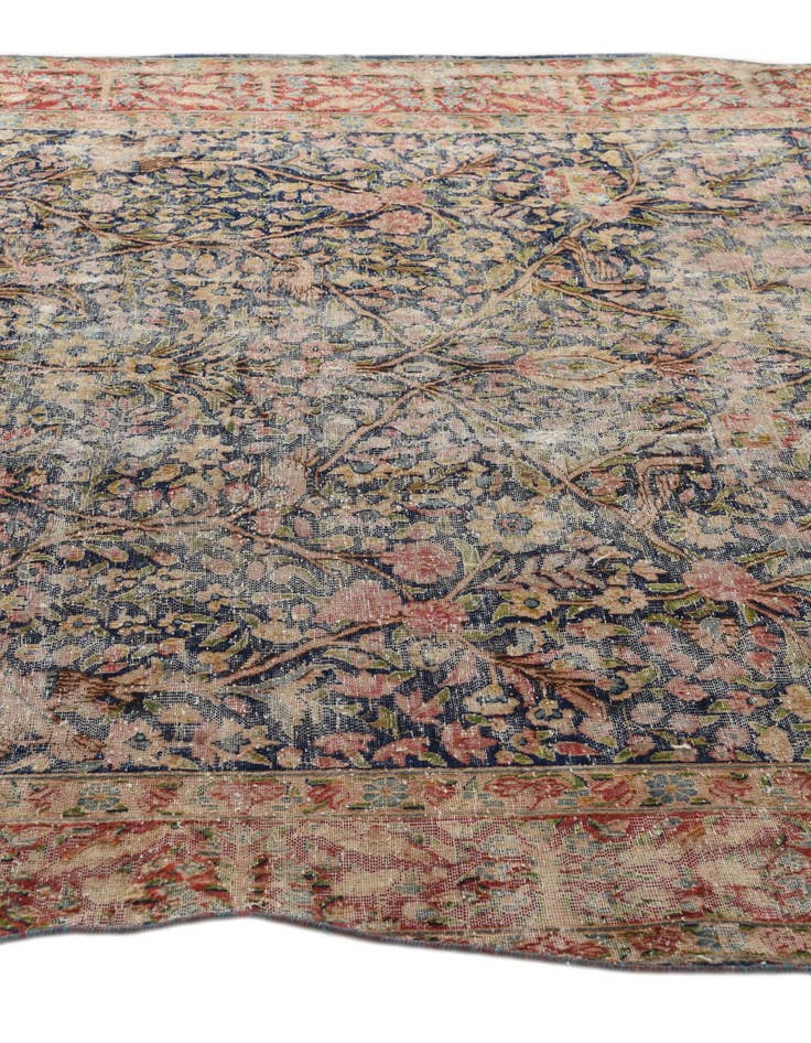 Detail image of  6' 7 x 9' 3  Hand Knotted Ultra Vintage Persian Wool Rug