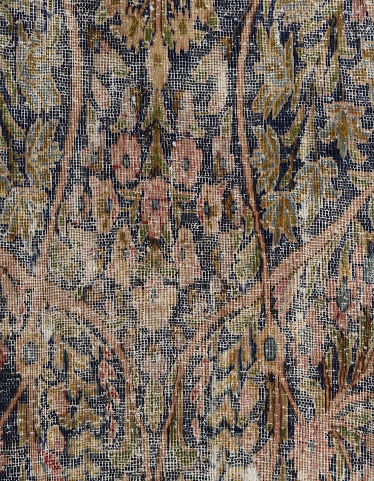 Detail image of  6' 7 x 9' 3  Hand Knotted Ultra Vintage Persian Wool Rug