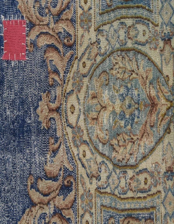 Detail image of  8' 9 x 12'  Hand Knotted Ultra Vintage Persian Wool Rug