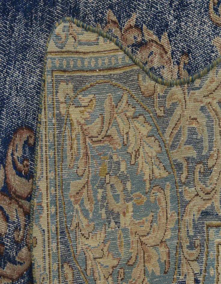 Detail image of  8' 9 x 12'  Hand Knotted Ultra Vintage Persian Wool Rug