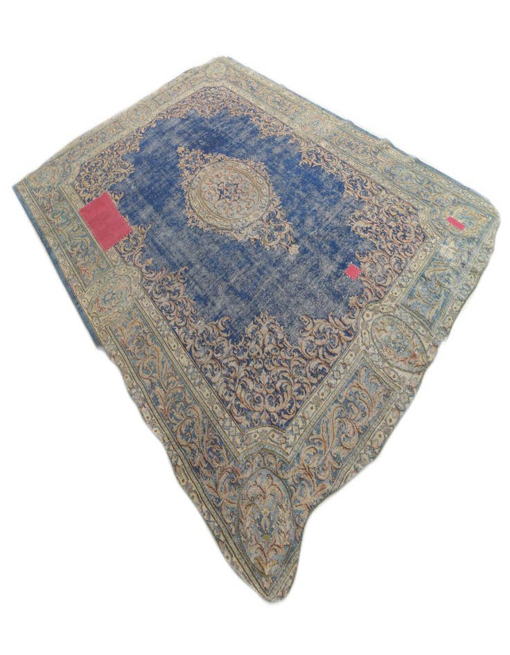 Detail image of  8' 9 x 12'  Hand Knotted Ultra Vintage Persian Wool Rug