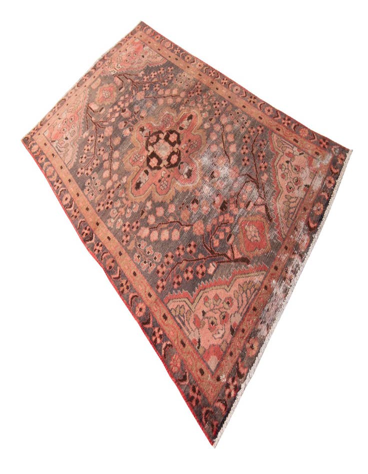 Detail image of  4' 1 x 6' 8  Hand Knotted Ultra Vintage Persian Wool Rug