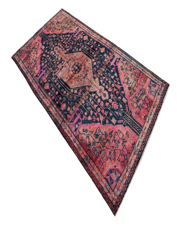 Detail image of 4' x 7' 4 Hand Knotted Ultra Vintage Persian Wool Rug