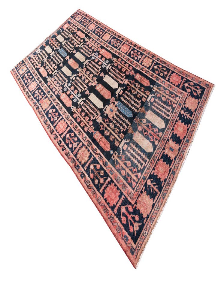 Detail image of  5' x 9'  Hand Knotted Ultra Vintage Persian Wool Rug