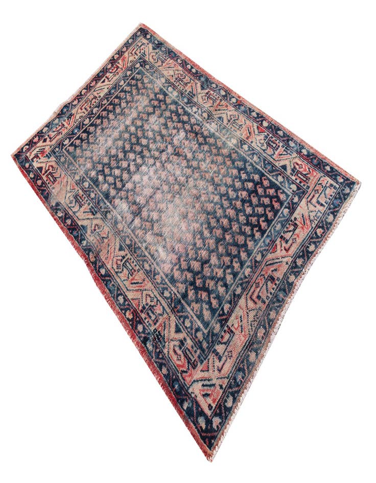 Detail image of  3' 6 x 5' 4  Hand Knotted Ultra Vintage Persian Wool Rug