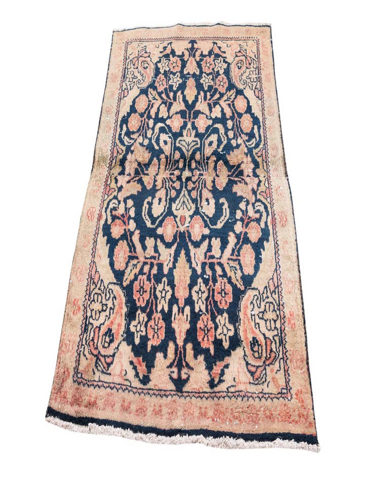 Detail image of  3' 3 x 5'  Hand Knotted Ultra Vintage Persian Wool Rug