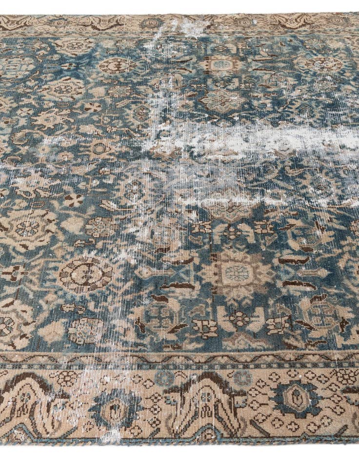 Detail image of  6' 5 x 9' 3  Hand Knotted Ultra Vintage Persian Wool Rug