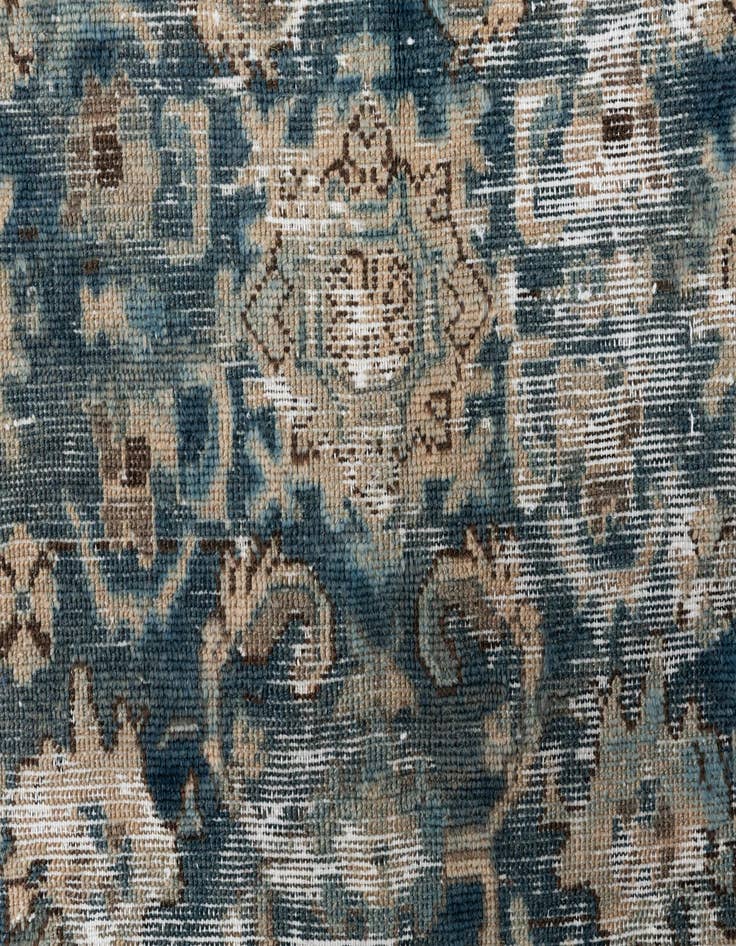 Detail image of  6' 5 x 9' 3  Hand Knotted Ultra Vintage Persian Wool Rug