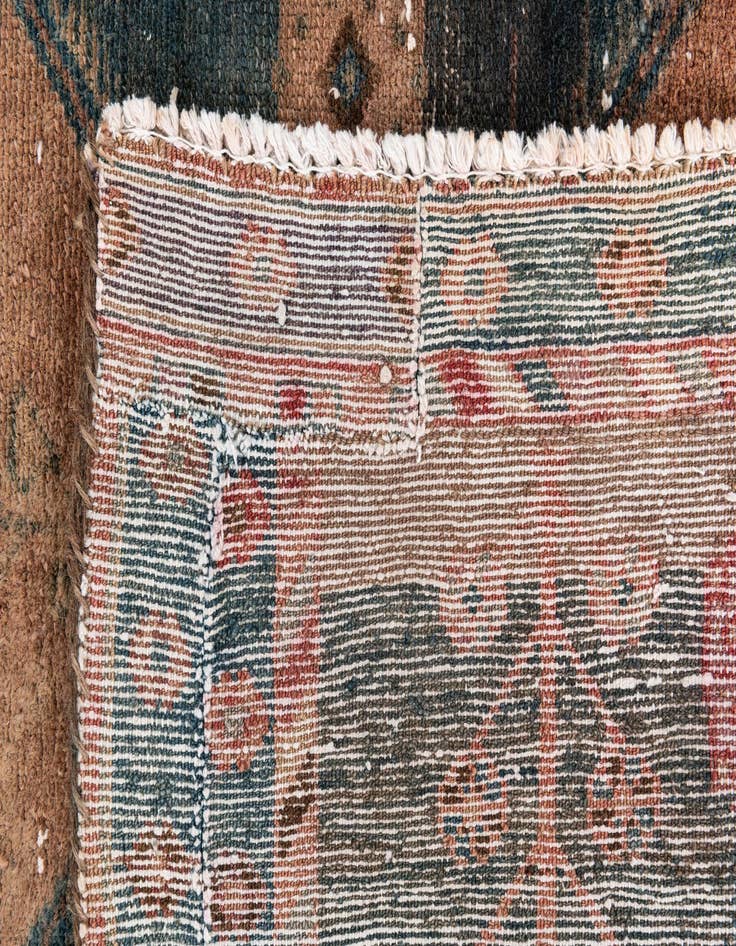 Detail image of  4' 1 x 7'  Hand Knotted Ultra Vintage Persian Wool Rug