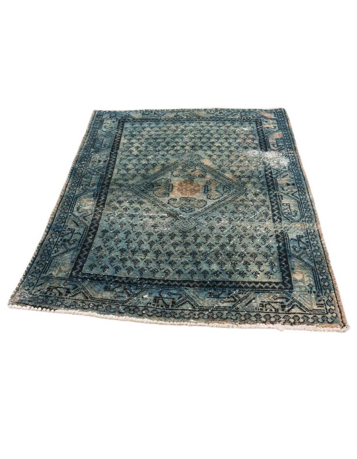 Detail image of  3' 5 x 4' 10  Hand Knotted Ultra Vintage Persian Wool Rug