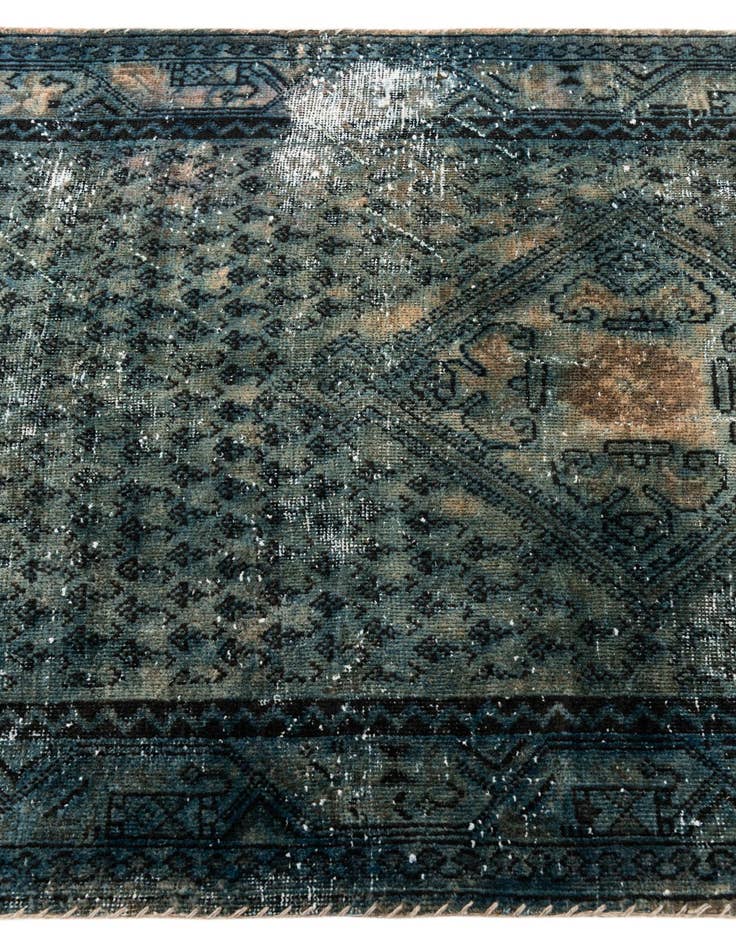 Detail image of  3' 5 x 4' 10  Hand Knotted Ultra Vintage Persian Wool Rug