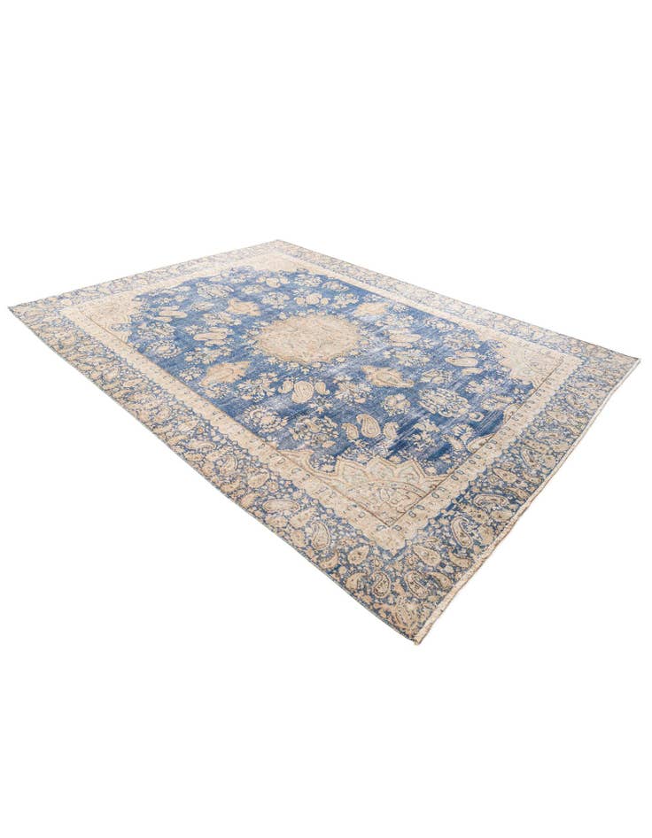 Detail image of  8' 1 x 11'  Hand Knotted Ultra Vintage Persian Wool Rug