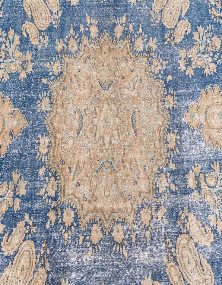 Detail image of  8' 1 x 11'  Hand Knotted Ultra Vintage Persian Wool Rug
