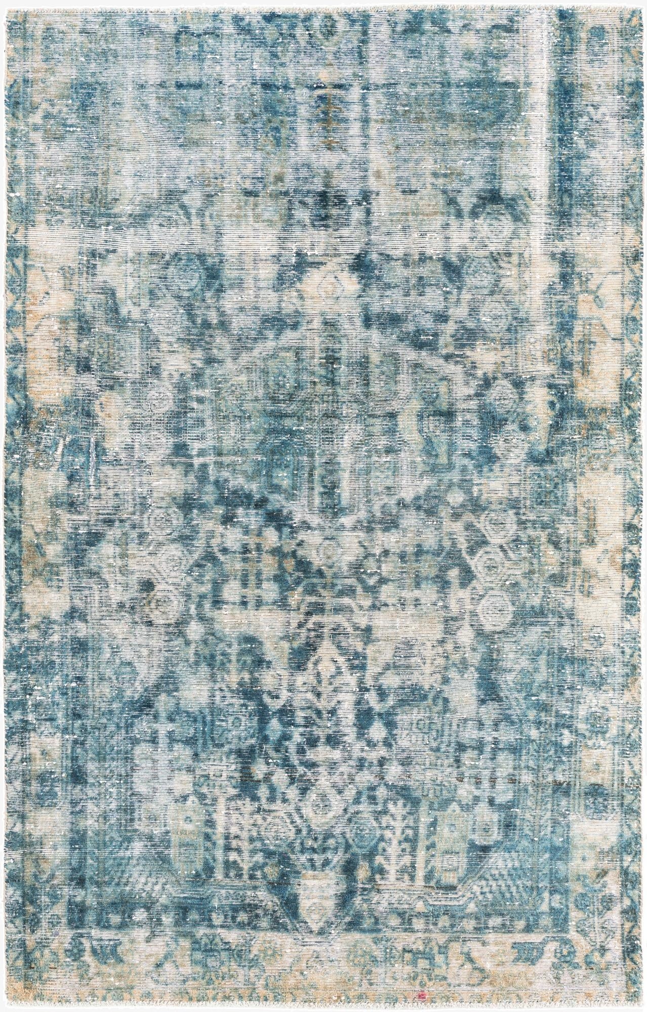  5' x 7' 10  Hand Knotted Ultra Vintage Persian Wool Rug