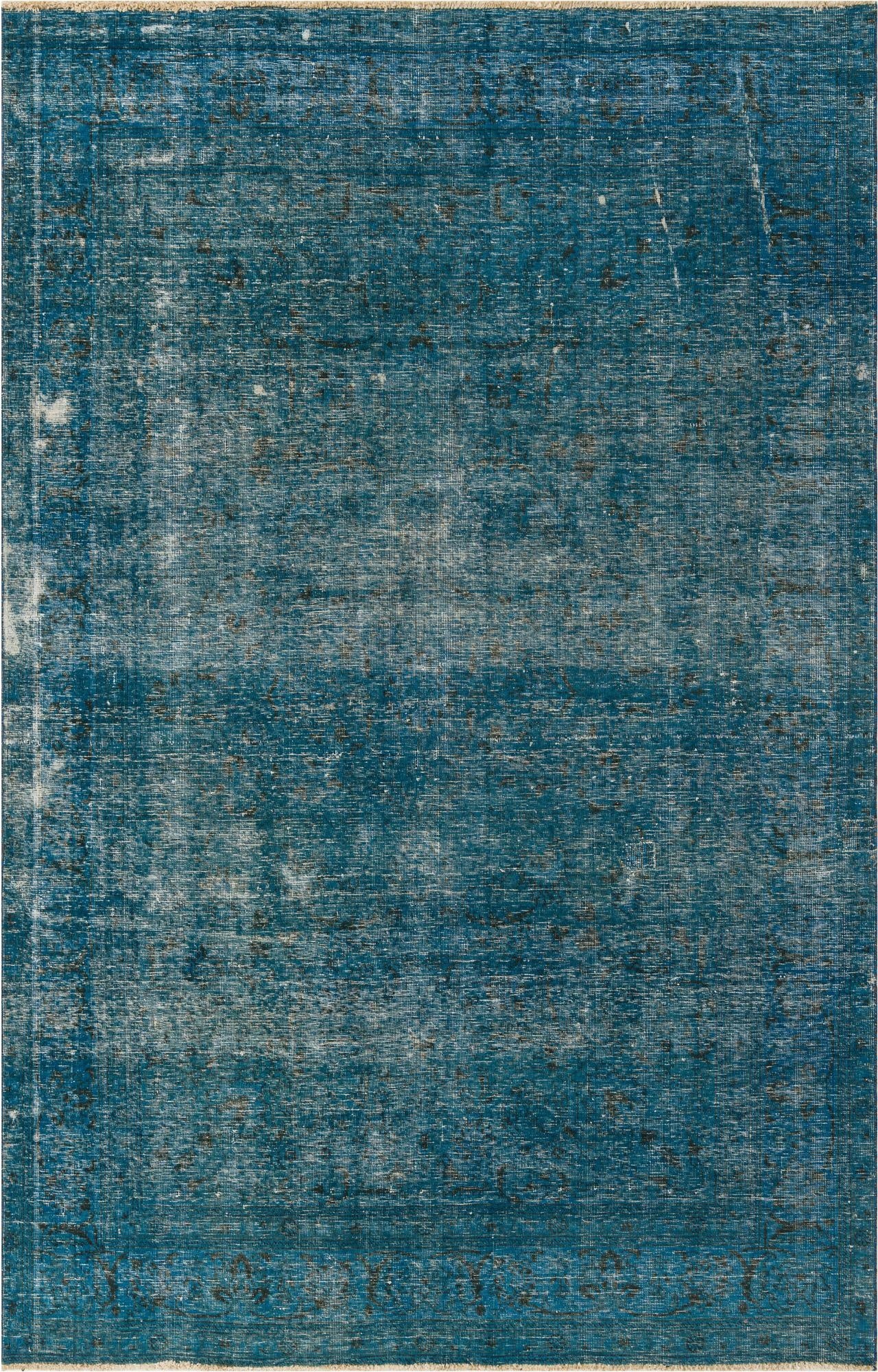  6' 3 x 9' 8  Hand Knotted Ultra Vintage Persian Wool Rug