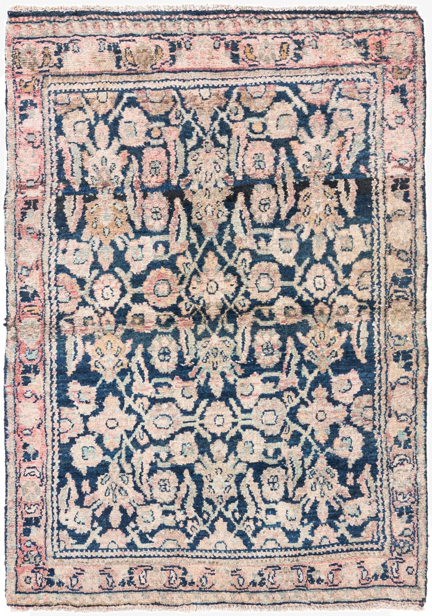  3' 3 x 4' 9  Hand Knotted Ultra Vintage Persian Wool Rug