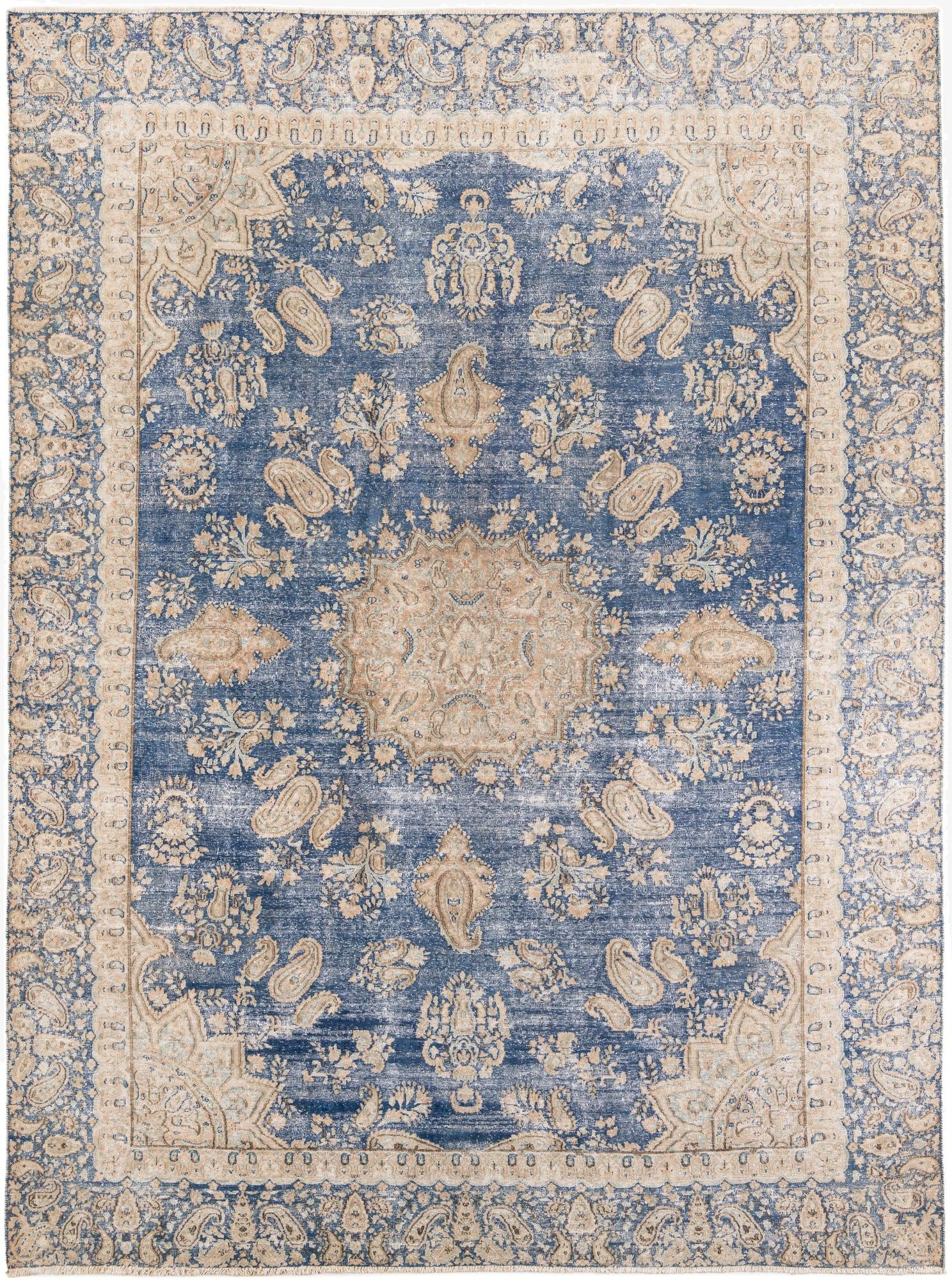  8' 1 x 11'  Hand Knotted Ultra Vintage Persian Wool Rug