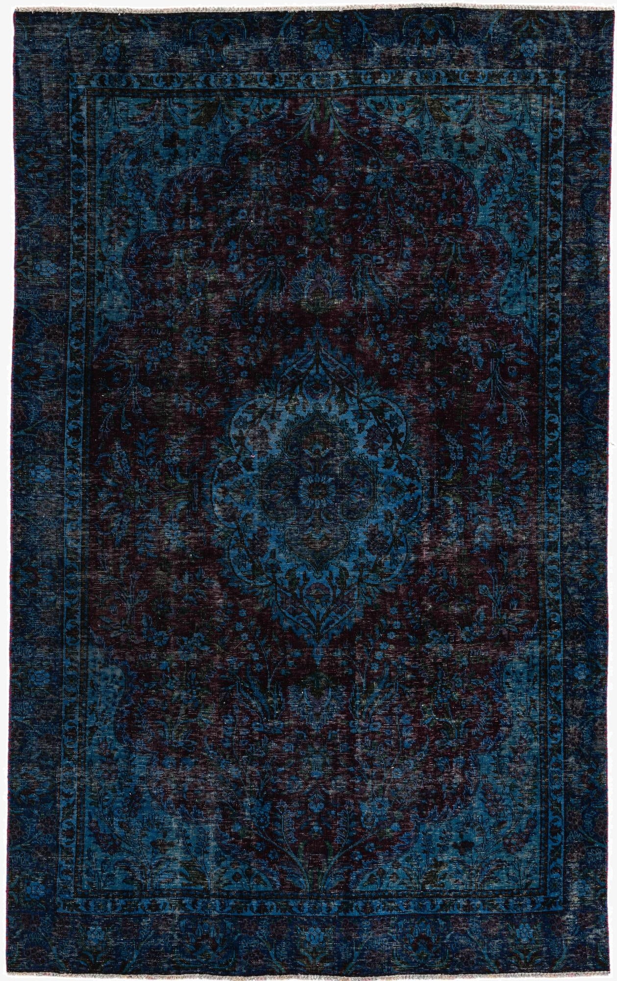  5' 9 x 9' 3  Hand Knotted Ultra Vintage Persian Wool Rug