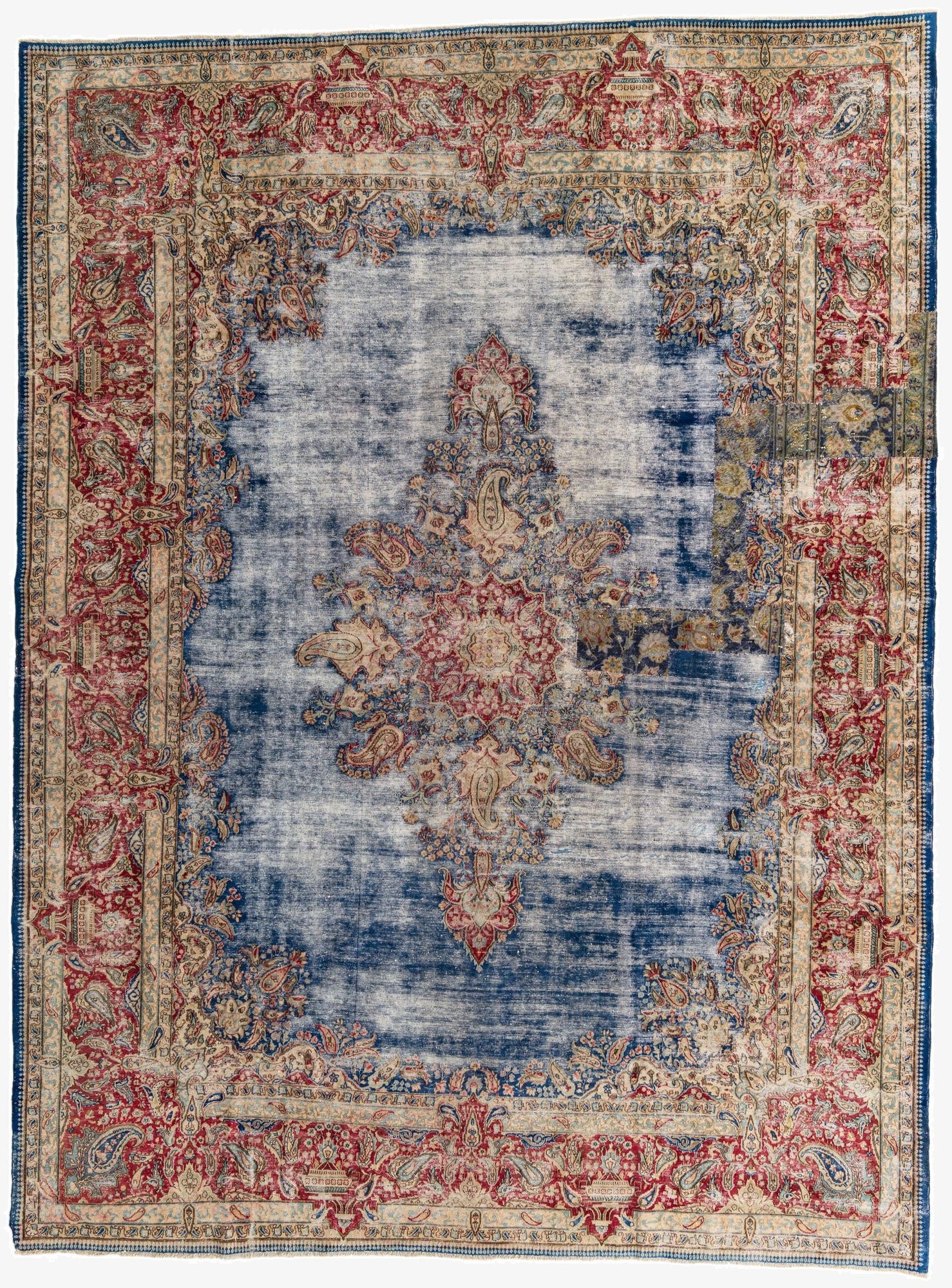  9' 9 x 13'  Hand Knotted Ultra Vintage Persian Wool Rug